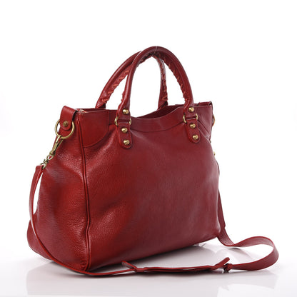 Balenciaga Sugar Goatskin Classic Gold Hardware Velo Rouge Rouge Coquelicot 4 of 16