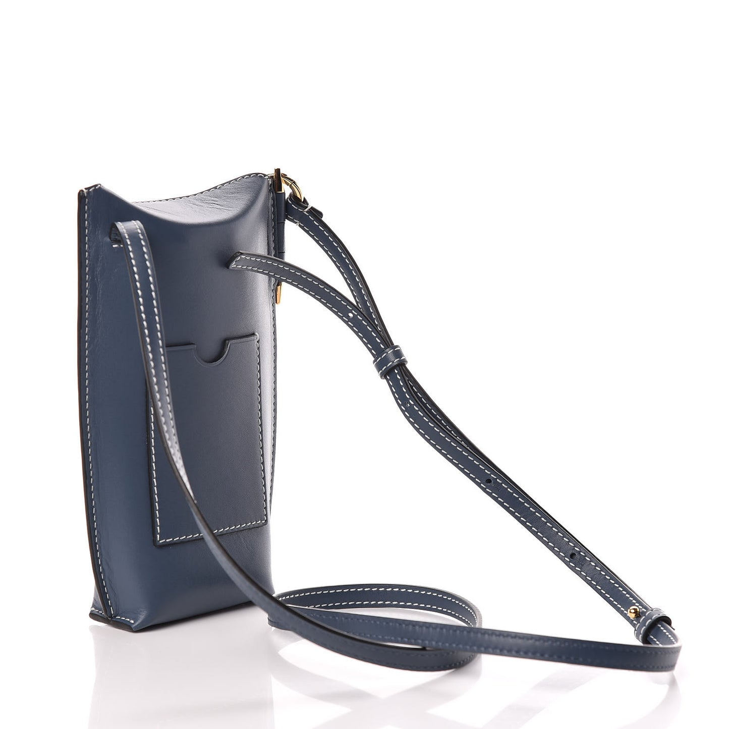 Smooth Calfskin Gate Pocket Steel Blue