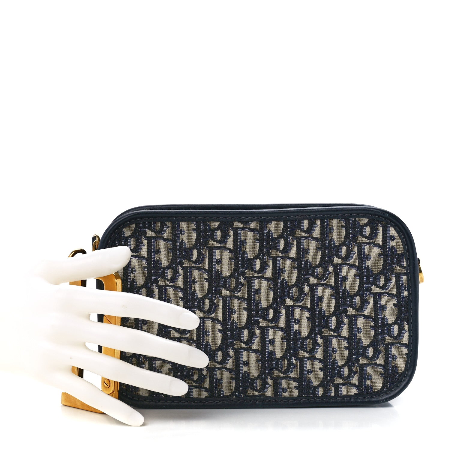 Christian Dior Oblique Diorquake Clutch Blue 2 of 11