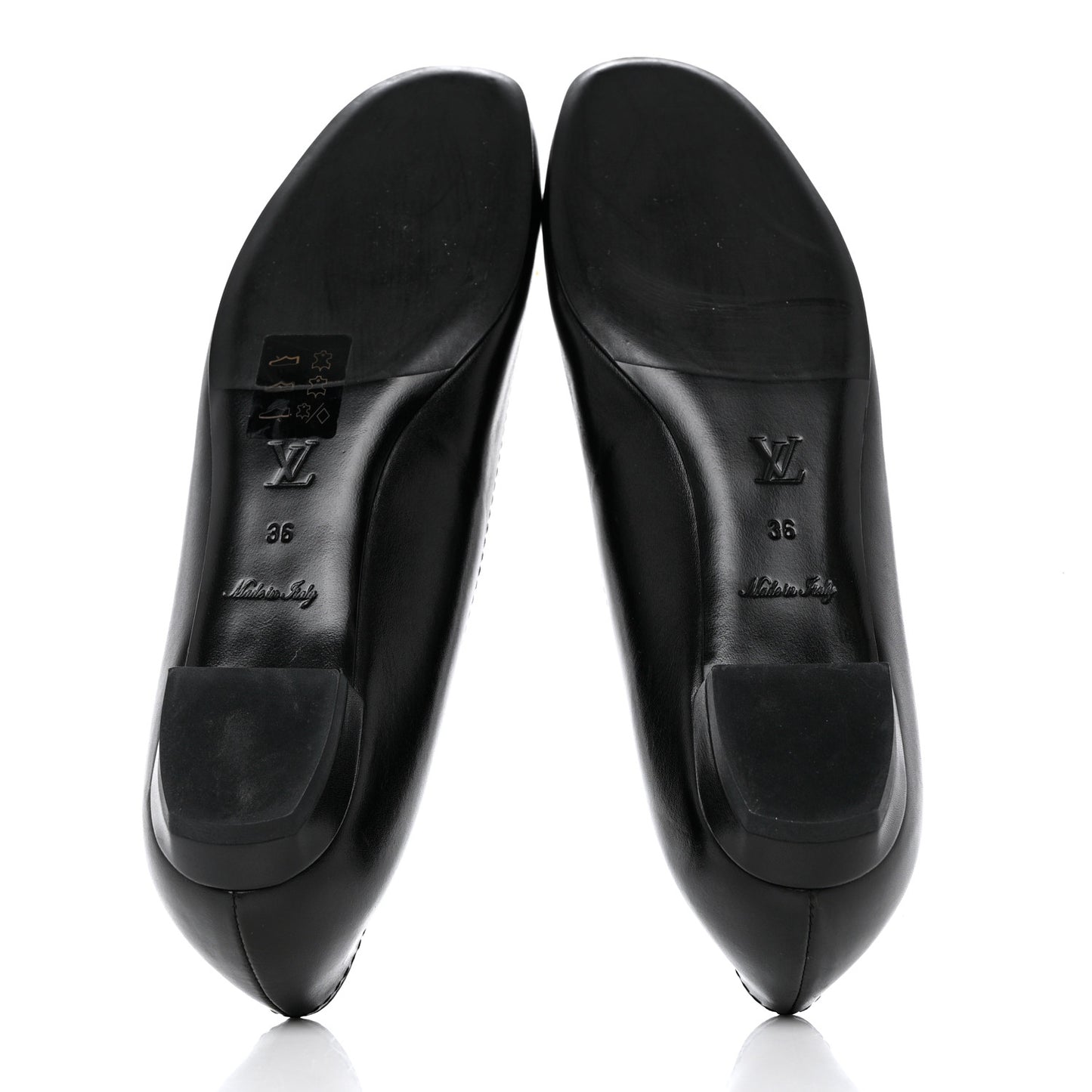 Calfskin Uniformes Ballet Flats 36 Black