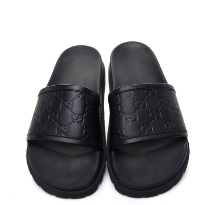Gucci Guccissima Mens Lug Sole Slide Sandals 7 Black 6 of 8