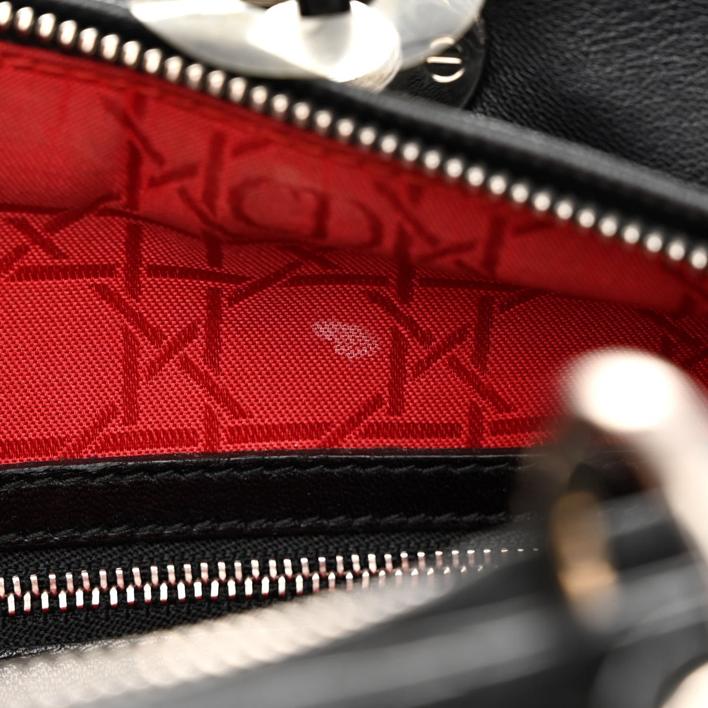 Lambskin Cannage Large Lady Dior Black
