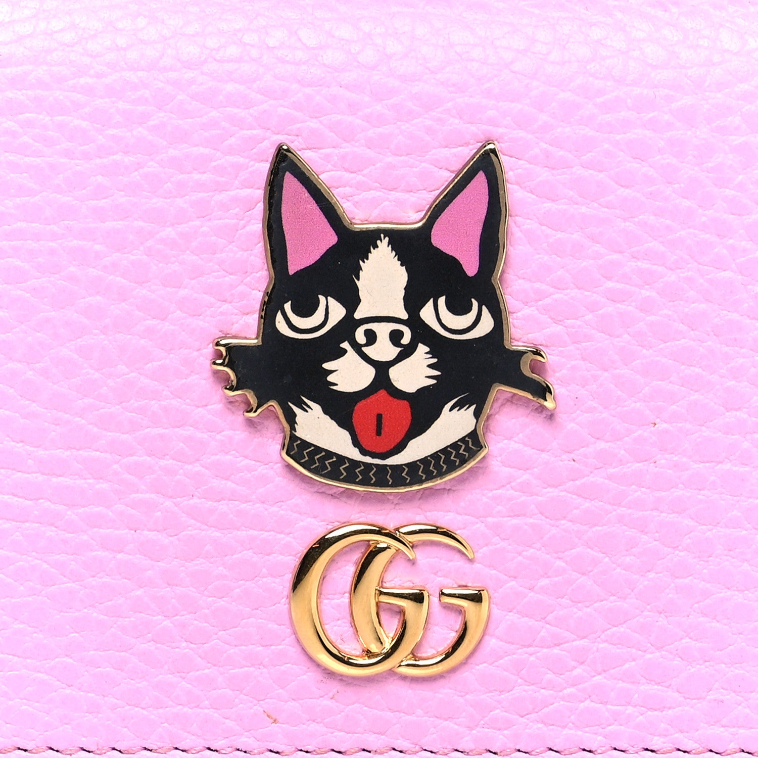 Gucci Dollar Calfskin Bosco Card Case Wallet Malva 8 of 8