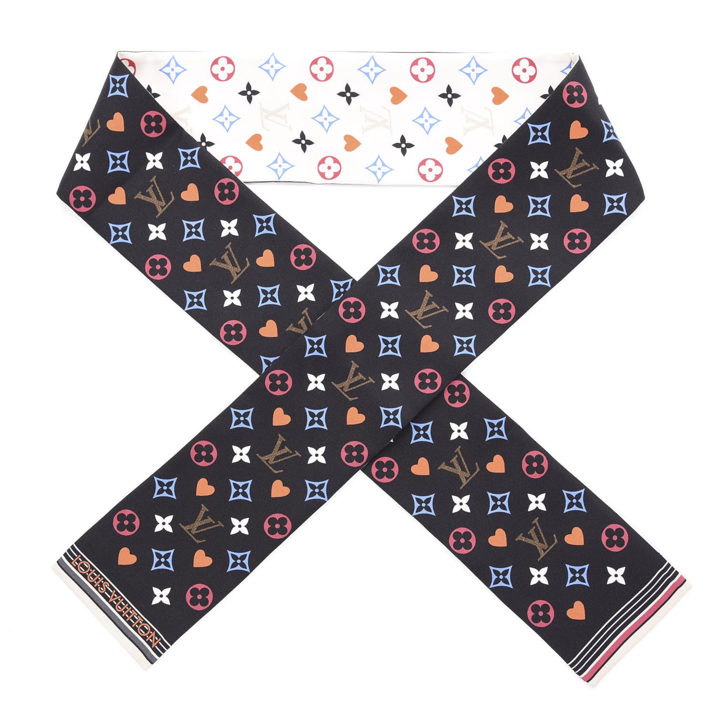 Silk Game On Bandeau Black White