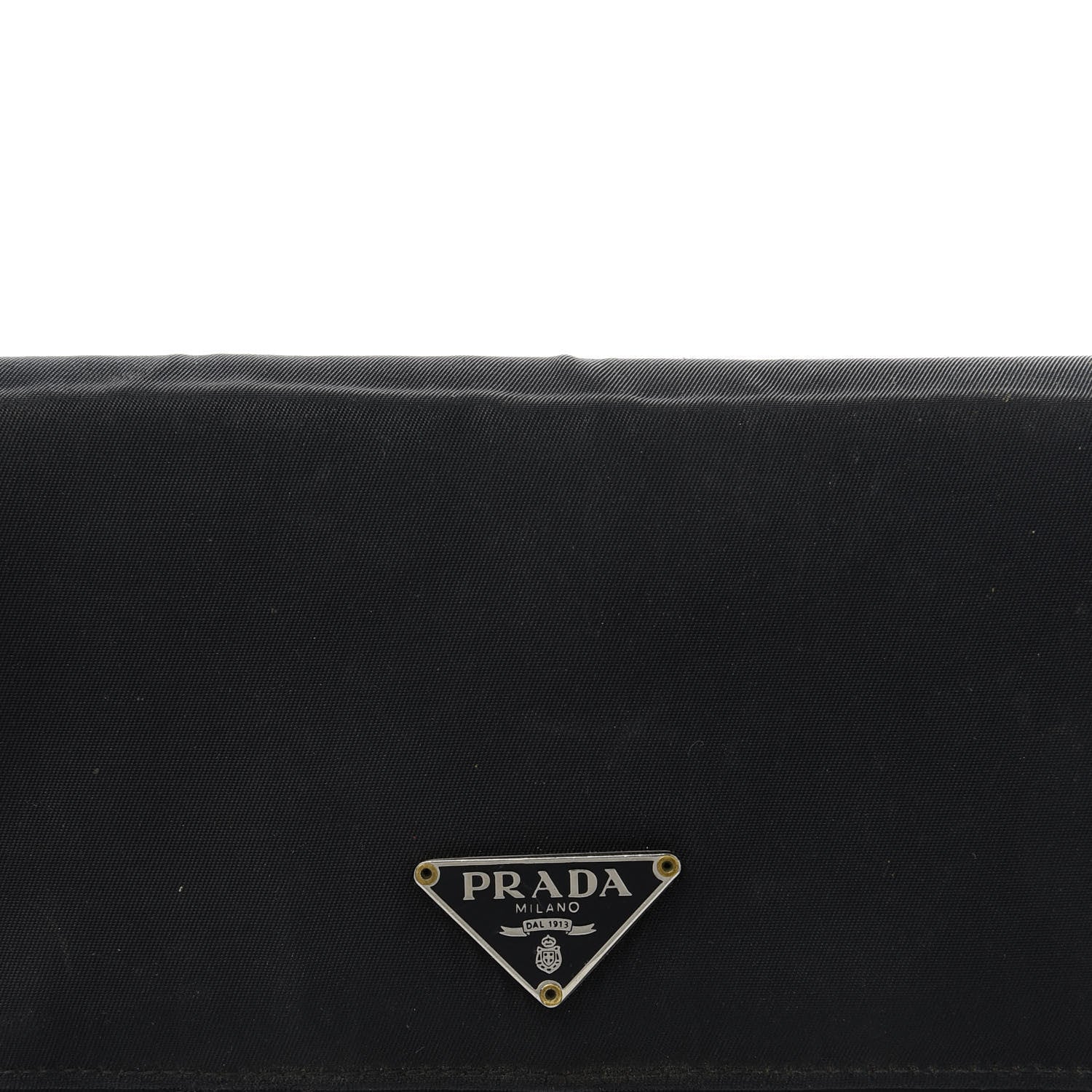 Prada Tessuto Nylon Continental Flap Wallet Black 9 of 9