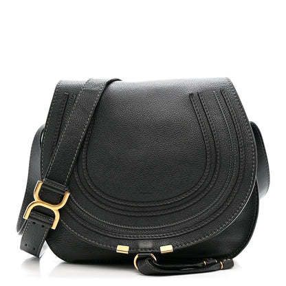 Chloe Calfskin Medium Marcie Round Crossbody Bag Black 1 of 16