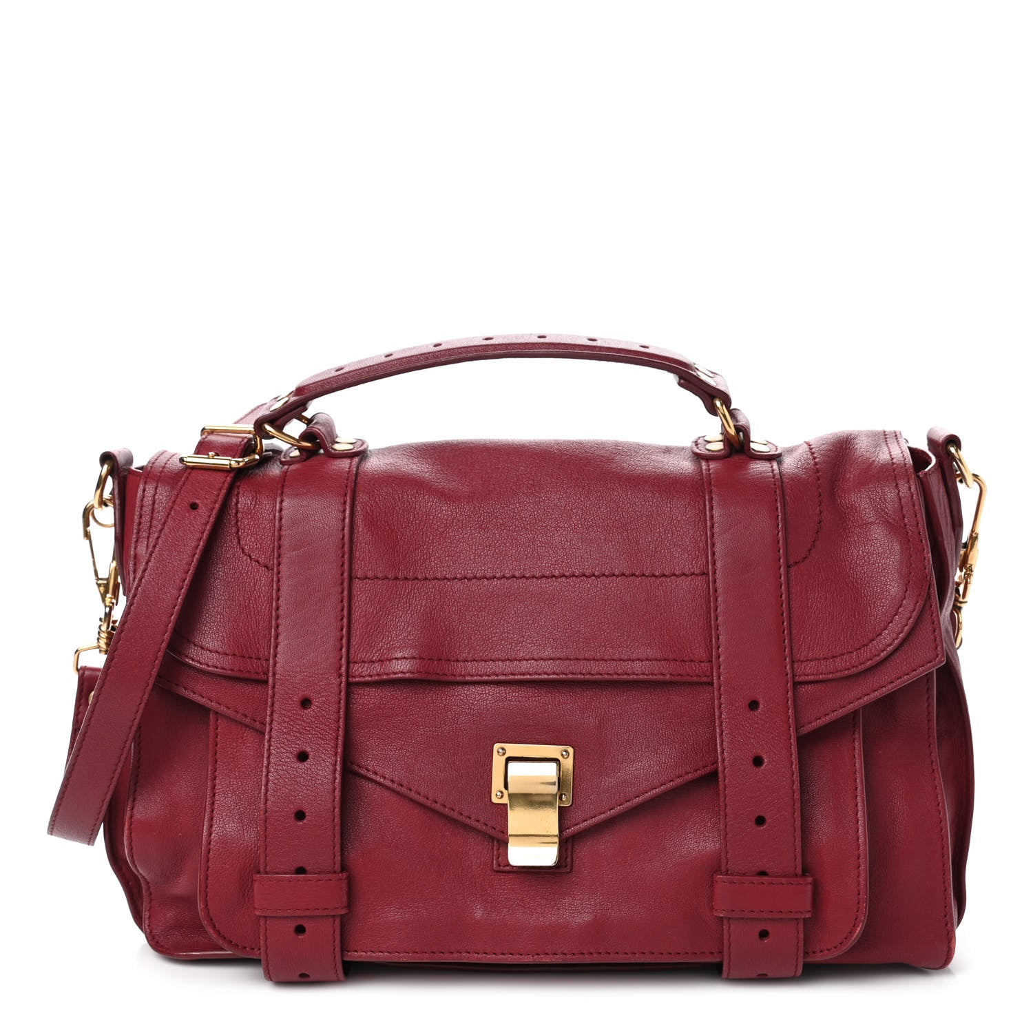 Proenza Schouler Lambskin Medium PS1 Satchel True Red 1 of 4