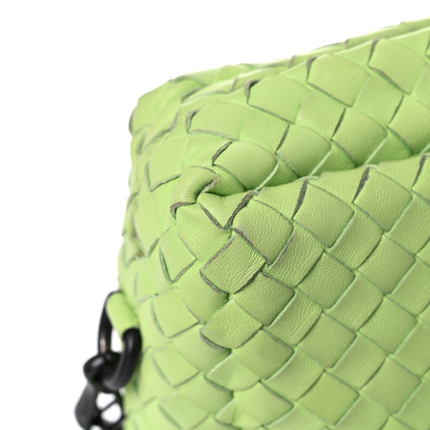Nappa Intrecciato Crossbody Kiwi