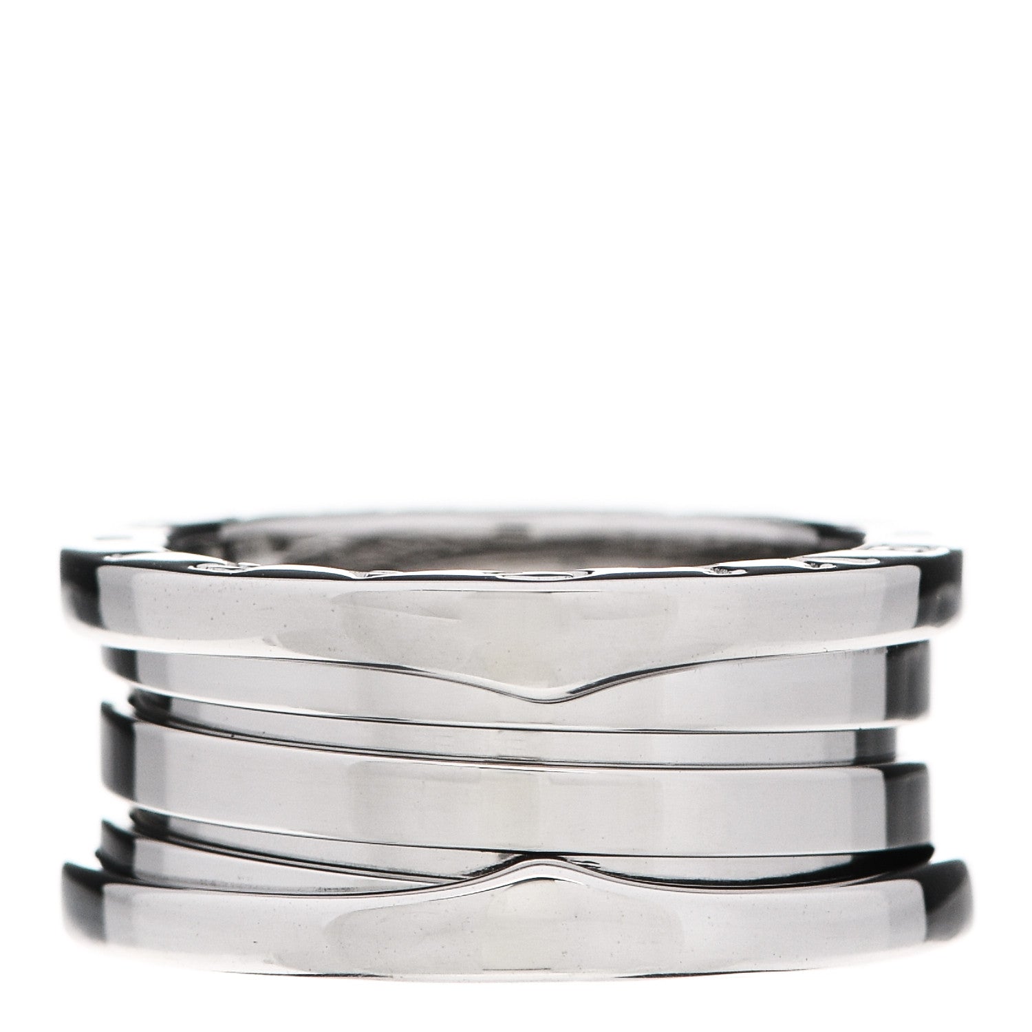 Bulgari 18K White Gold B.Zero1 Three-Band Ring 50 5.25 1 of 4