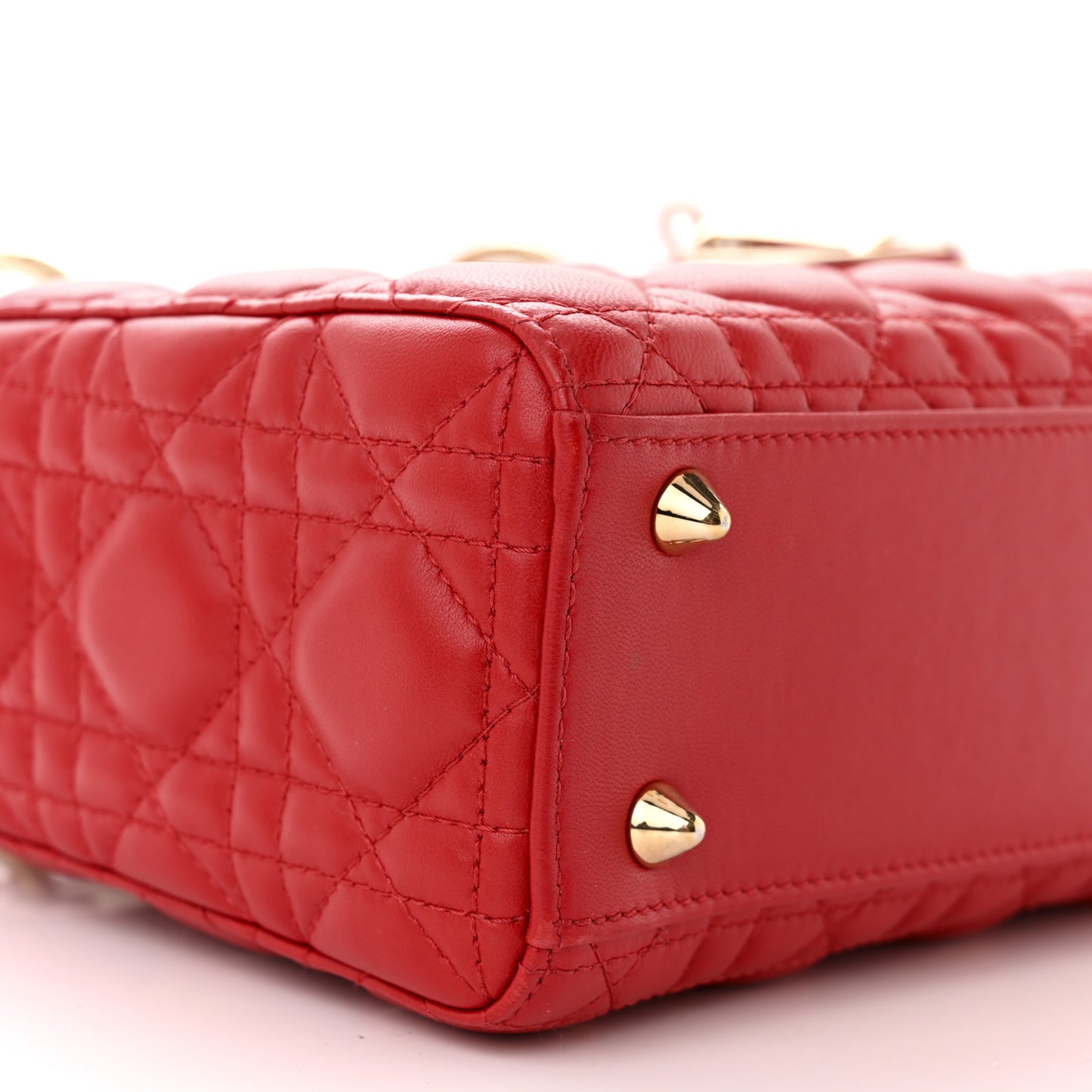 Lambskin Cannage Small My ABCDior Lady Dior Red