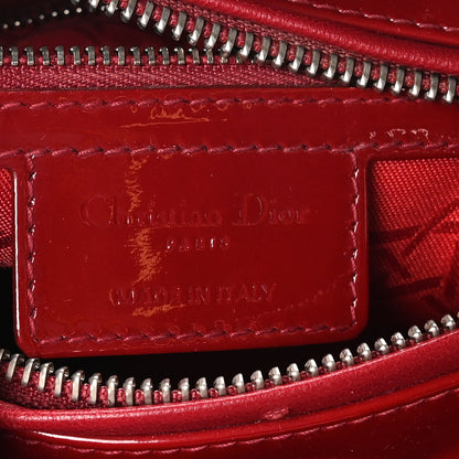 Christian Dior Patent Cannage Medium Lady Dior Red 6 of 11