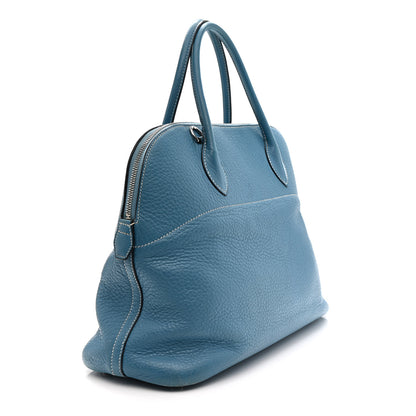 Hermes Taurillon Clemence Bolide 35 Bleu Jean 3 of 18