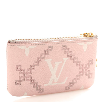 Louis Vuitton Empreinte Monogram Giant Broderies Key Pouch Pink Creme 3 of 11