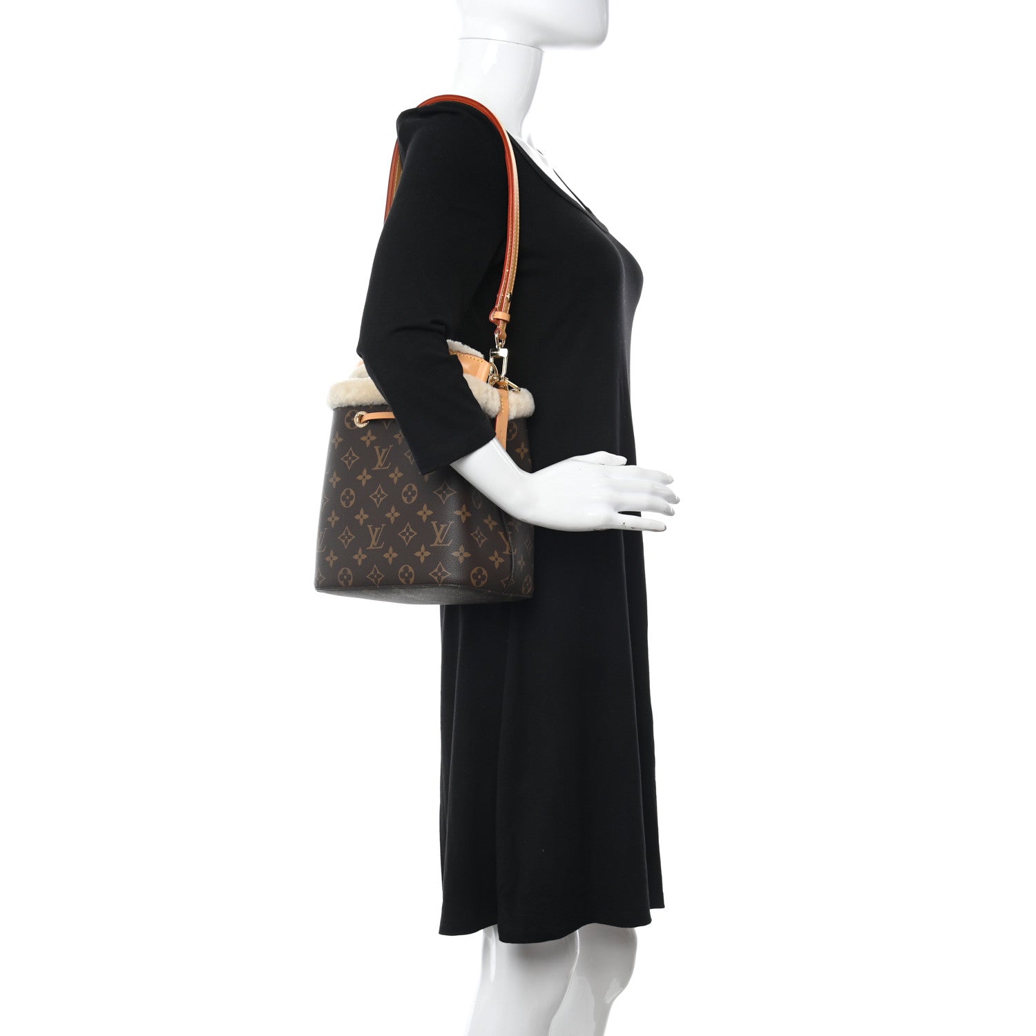 Louis Vuitton Monogram Shearling Cozygram Neonoe BB 2 of 8