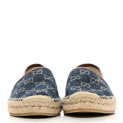 Gucci Denim GG Monogram Espadrilles 39.5 Blue Tea Cuir 2 of 12