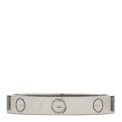 Cartier 18K White Gold 3.5mm LOVE Wedding Band Ring 62 10 1 of 4