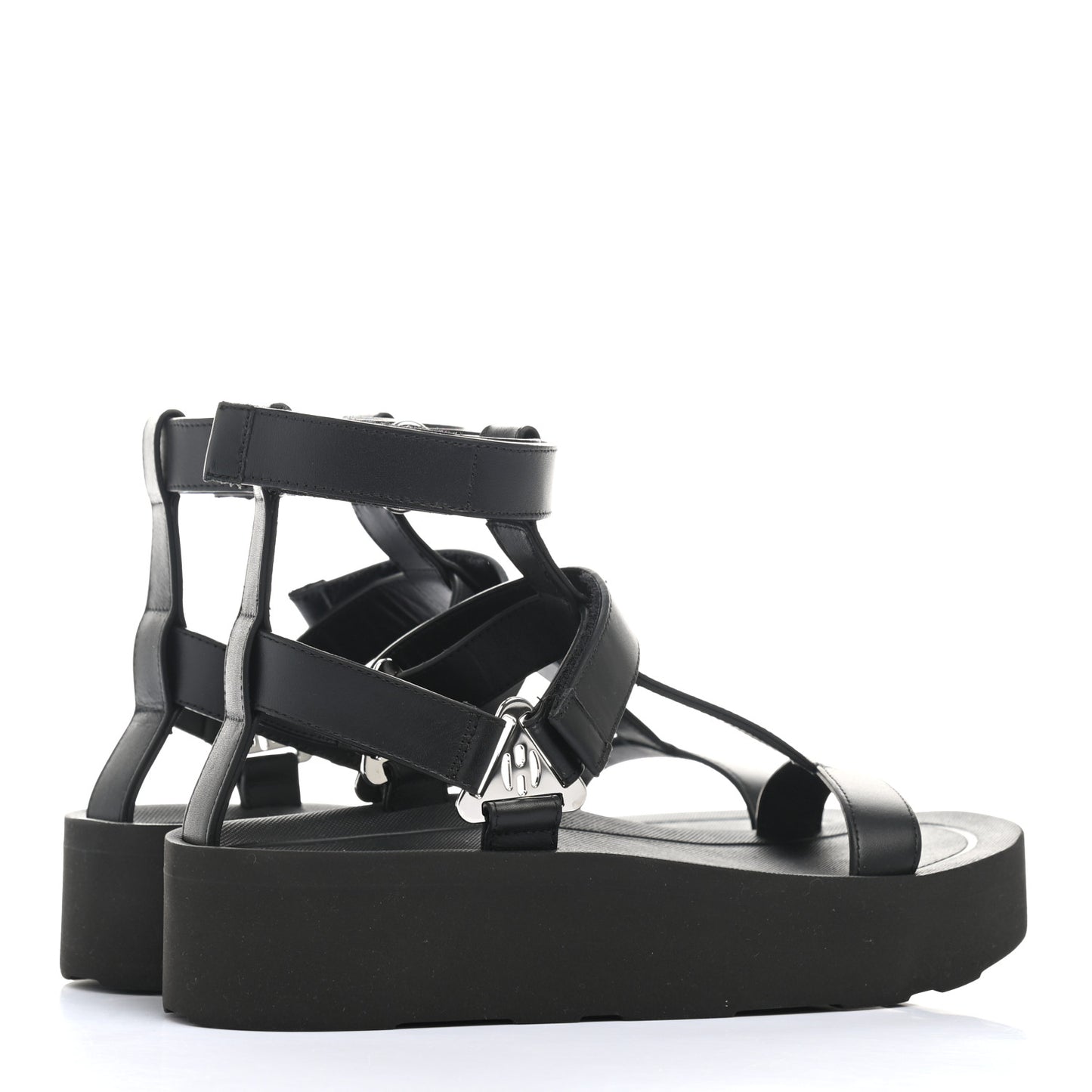 Calfskin Womens Enid Sandals 37 Black