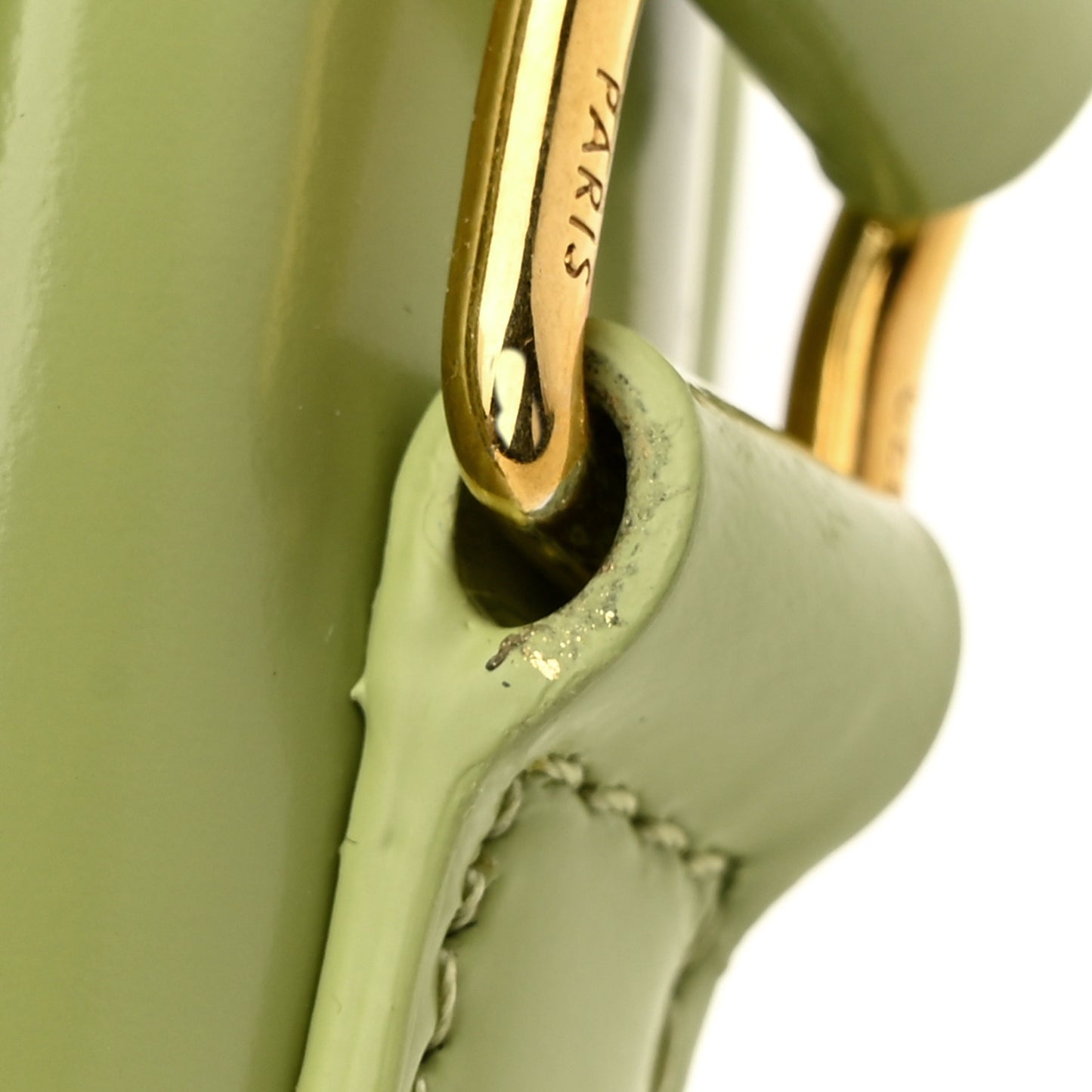 Shiny Calfskin Teen Triomphe Almond Green
