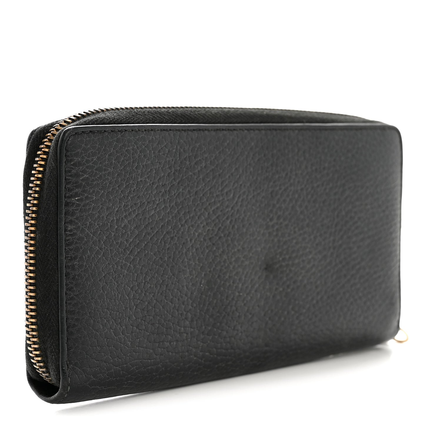 Calfskin Butterfly Zip Around Wallet Black