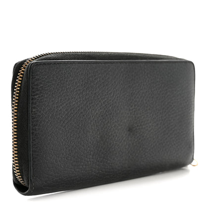 Gucci Calfskin Butterfly Zip Around Wallet Black 3 of 8