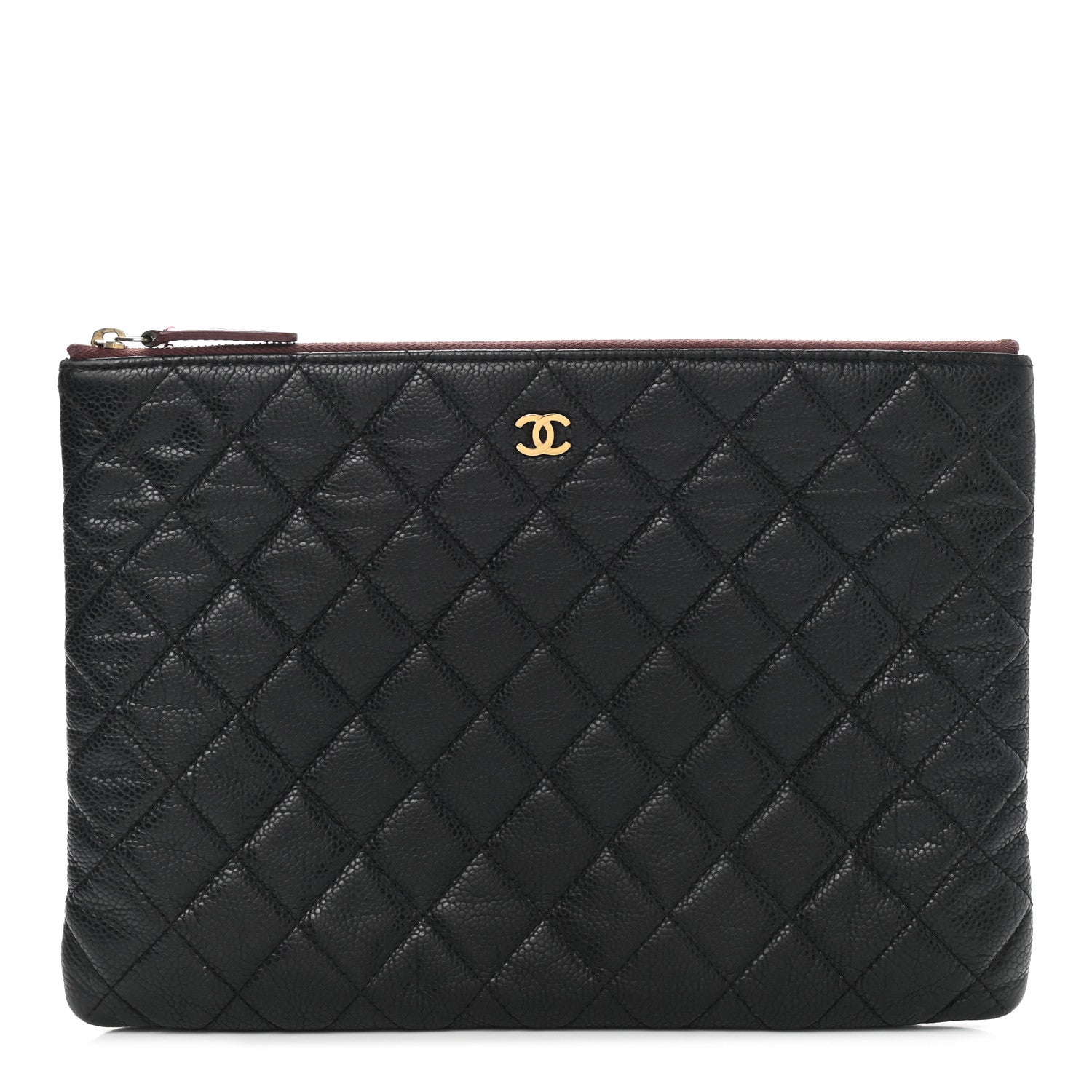 Chanel Caviar Quilted Medium Cosmetic Case Black 1 of 9
