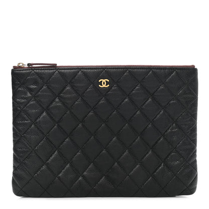 Chanel Caviar Quilted Medium Cosmetic Case Black 1 of 9