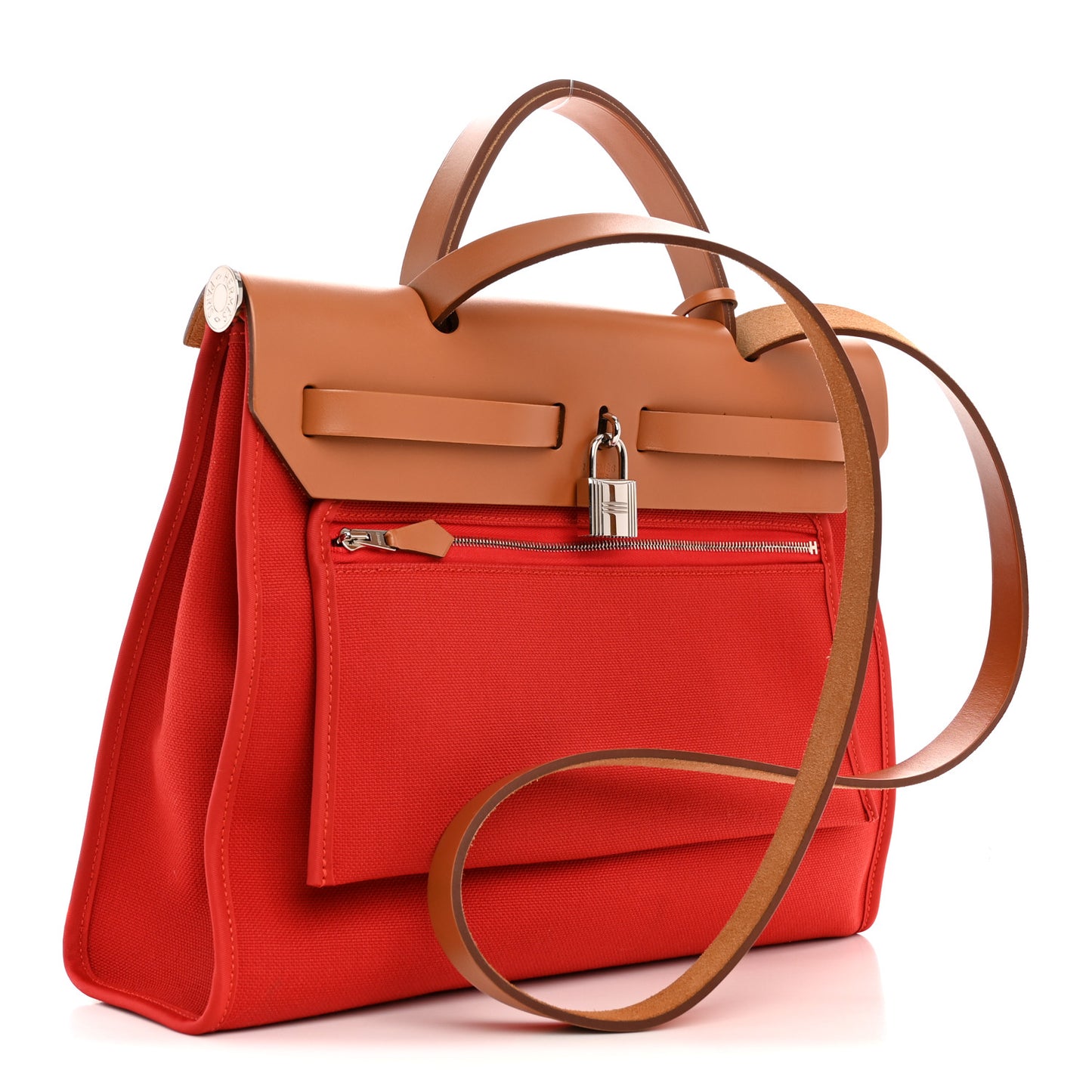 Vache Hunter Toile Herbag Zip 31 PM Rouge Tomate Natural