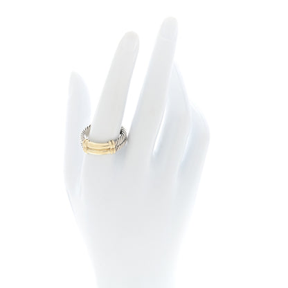 David Yurman Sterling Silver 14K Yellow Gold Metro Cable Ring 61 9.75 2 of 4