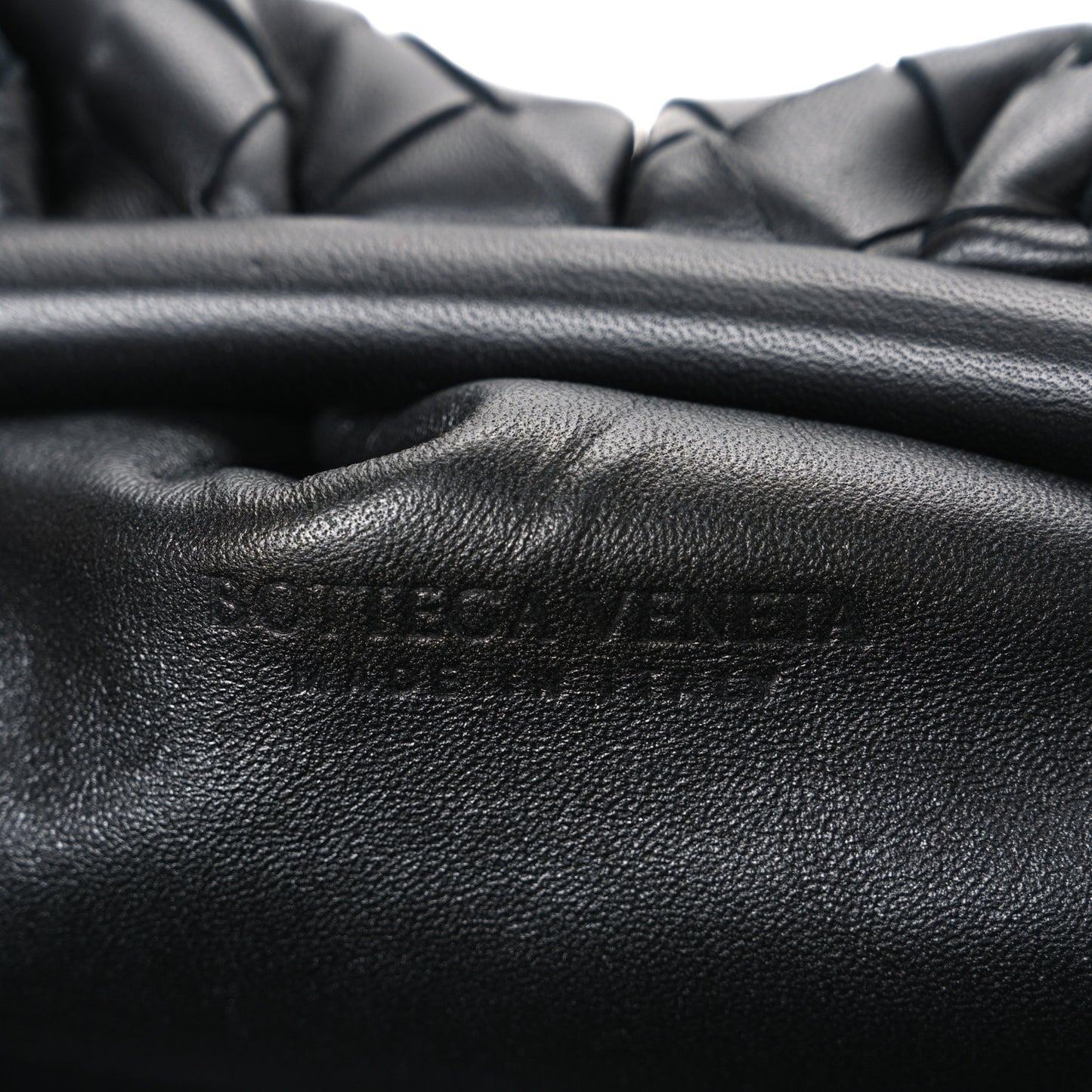 Nappa Maxi Intreccio The Pouch Oversized Clutch Black