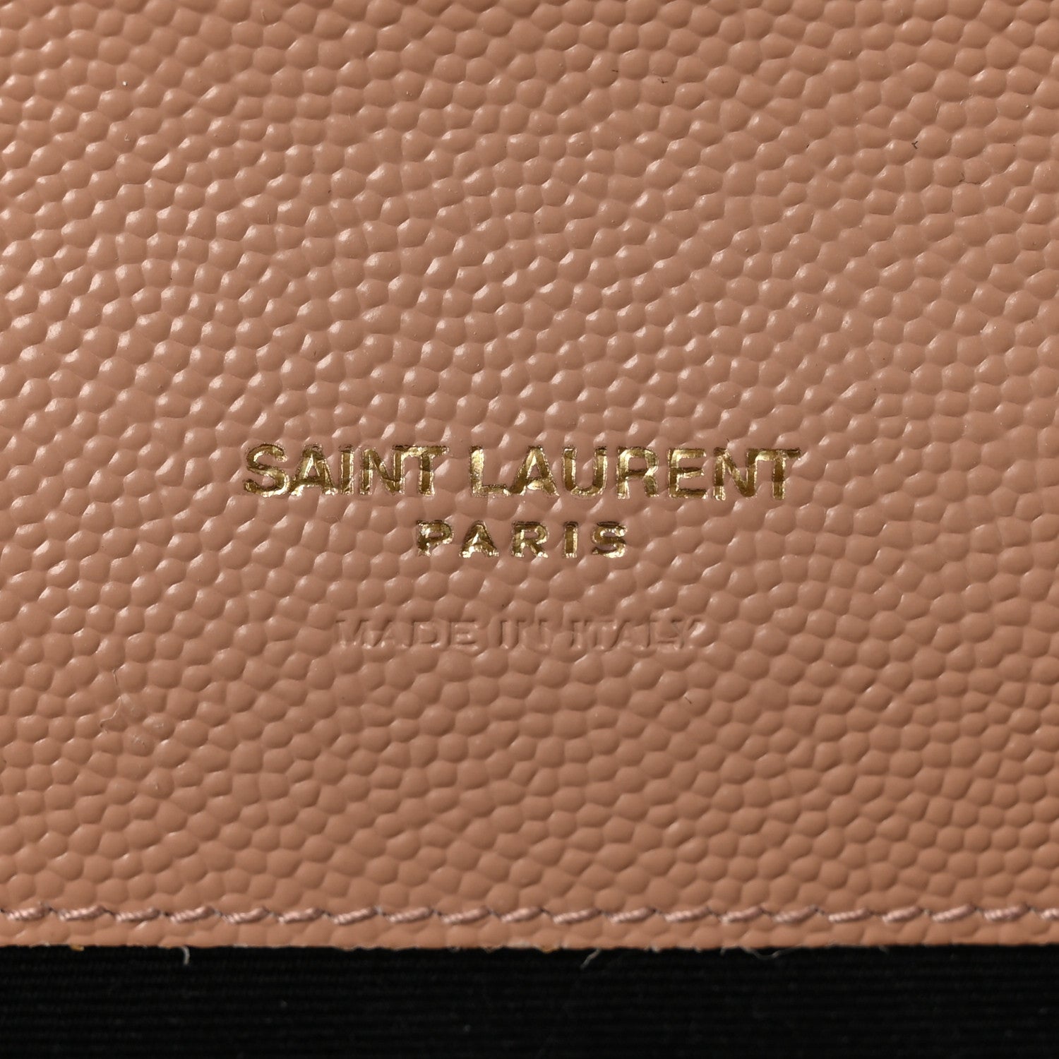 Saint Laurent Grain De Poudre Matelasse Chevron Monogram Envelope Clutch Vintage Peach 6 of 8