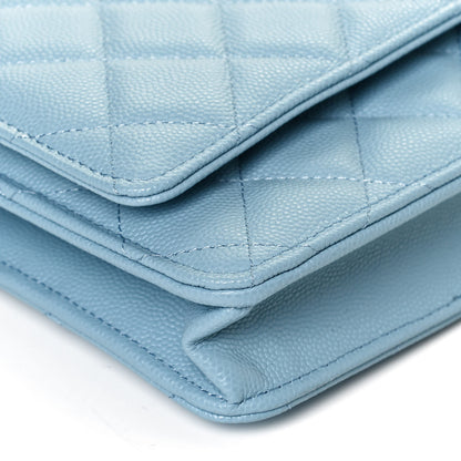 Chanel Caviar Quilted Wallet On Chain WOC Blue 11 of 12