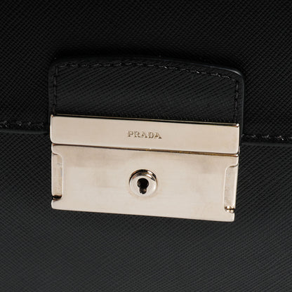Prada Saffiano Attache Portfolio Case Black 8 of 8