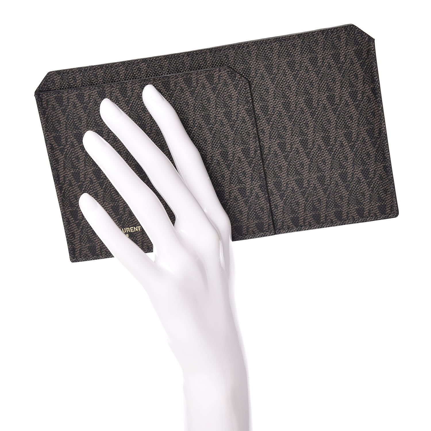 Saint Laurent Classic Toile Monogram Fragments Pouch Black Lino 2 of 9