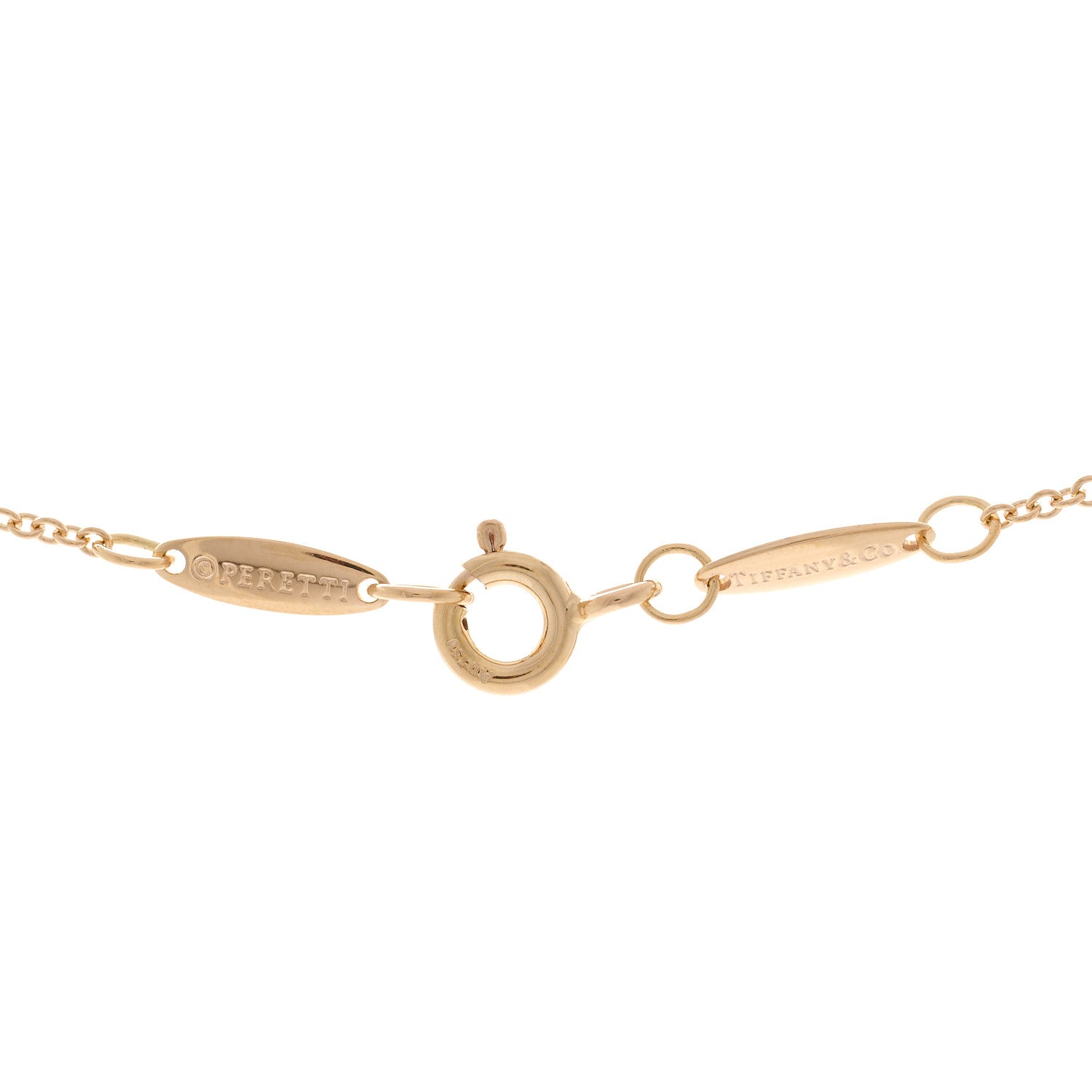 Tiffany 18K Yellow Gold Diamond .17ct Elsa Peretti Diamonds by the Yard Pendant Necklace 4 of 5