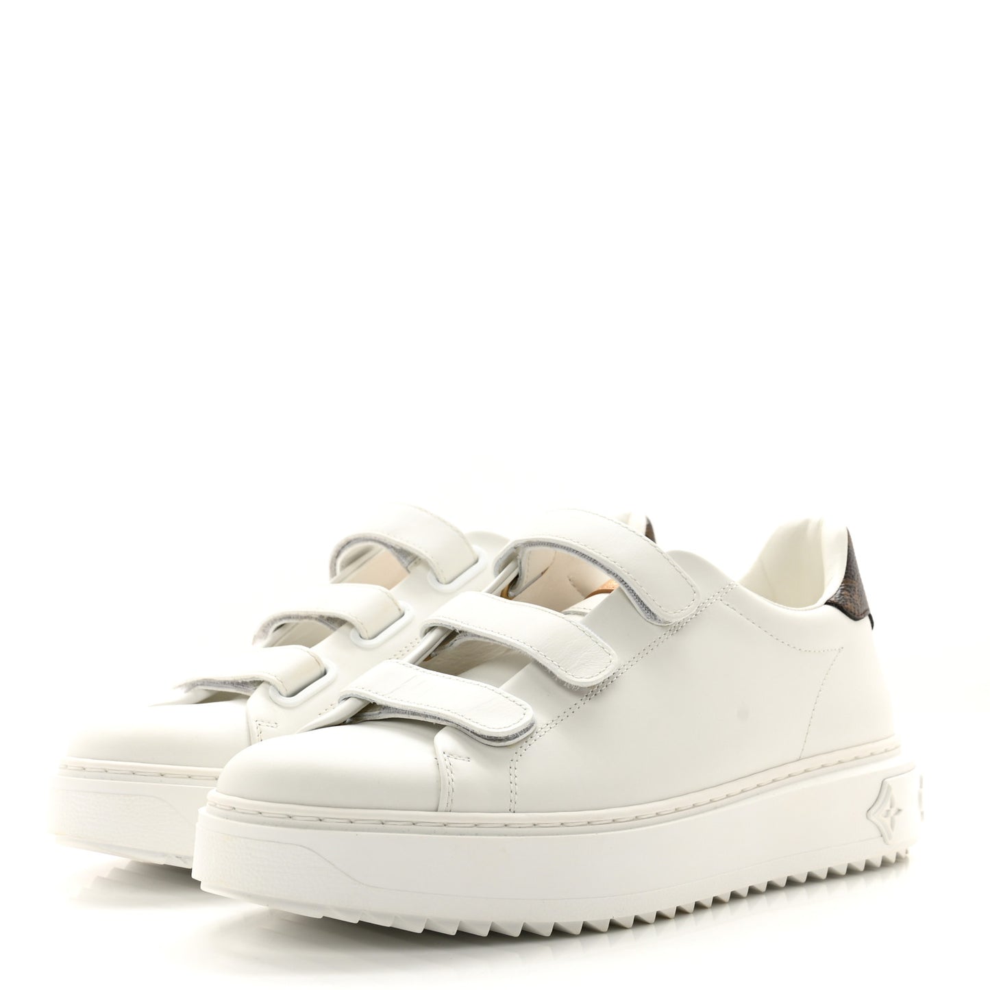 Lambskin Monogram Time Out Sneakers 39 White