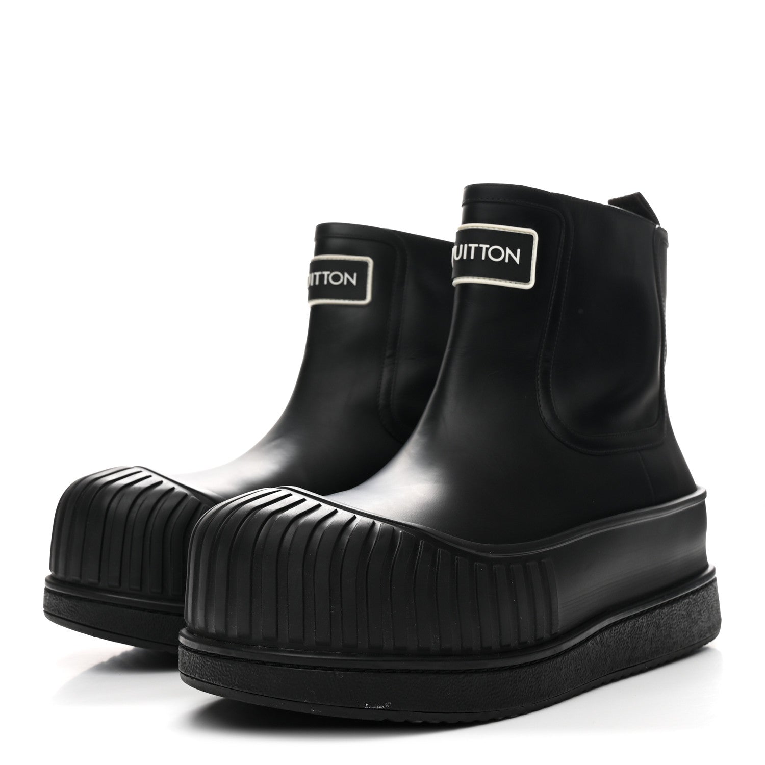 Louis Vuitton Calfskin Polar Flat Ankle Boots 41 Black 4 of 10
