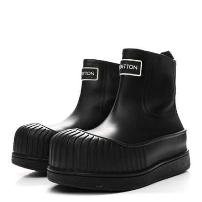 Louis Vuitton Calfskin Polar Flat Ankle Boots 41 Black 4 of 10