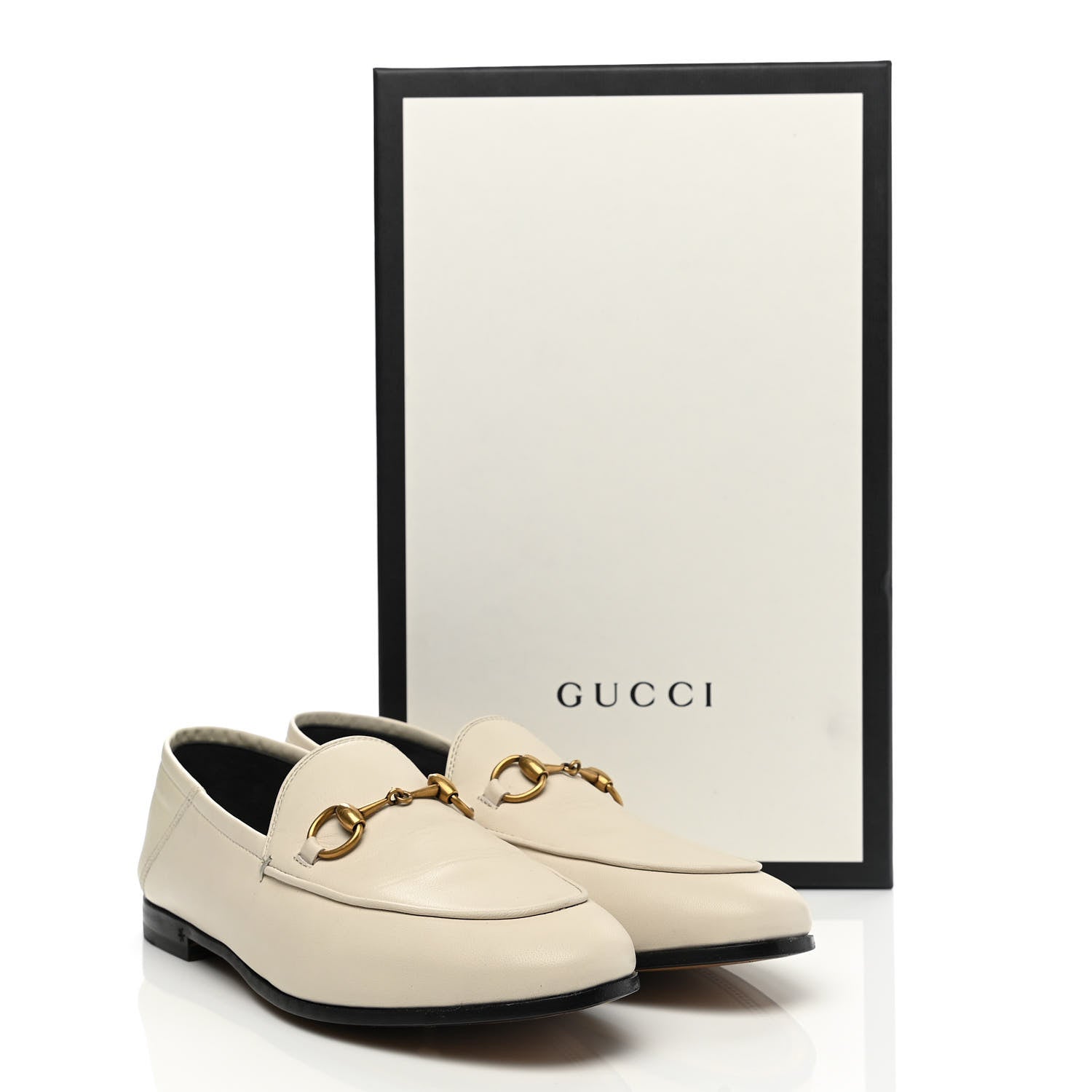 Gucci Lambskin Womens Brixton Horsebit Loafers 35.5 Mystic White 12 of 12