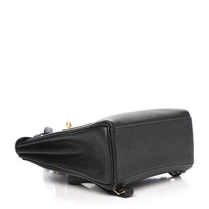 Hermes Taurillon Clemence Kelly Ado Backpack Black 3 of 9