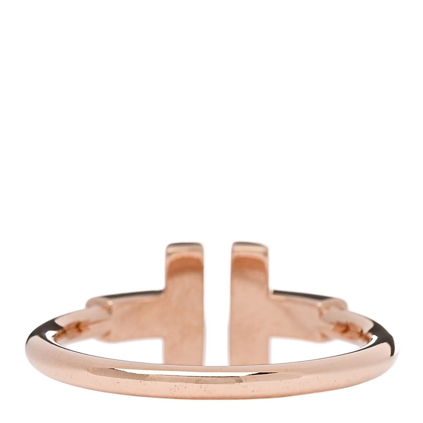 18K Rose Gold Diamond Mother of Pearl T Wire Ring 57 8