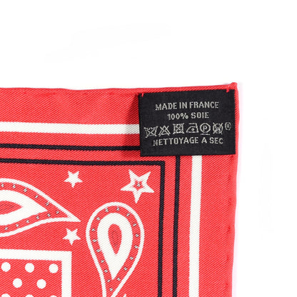 Hermes Silk Brides De Gala A Pois Bandana Scarf 55 Rouge White Black 4 of 4