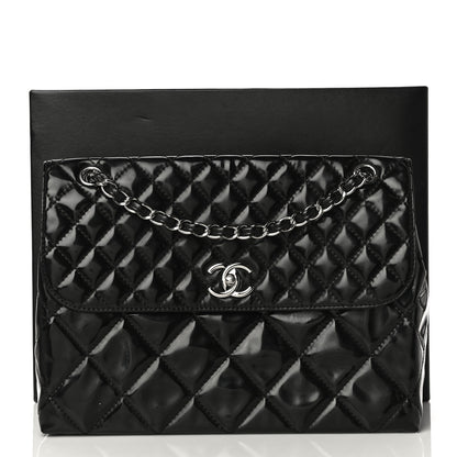 Chanel Vinyl Quilted In The Business Flap Bag Black 15 of 15