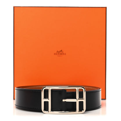 Hermes Box Togo 32mm Cape Cod Belt 85 34 Black Gold 6 of 6