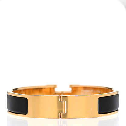 Hermes Enamel Narrow Clic Clac H Bracelet PM Black 3 of 5