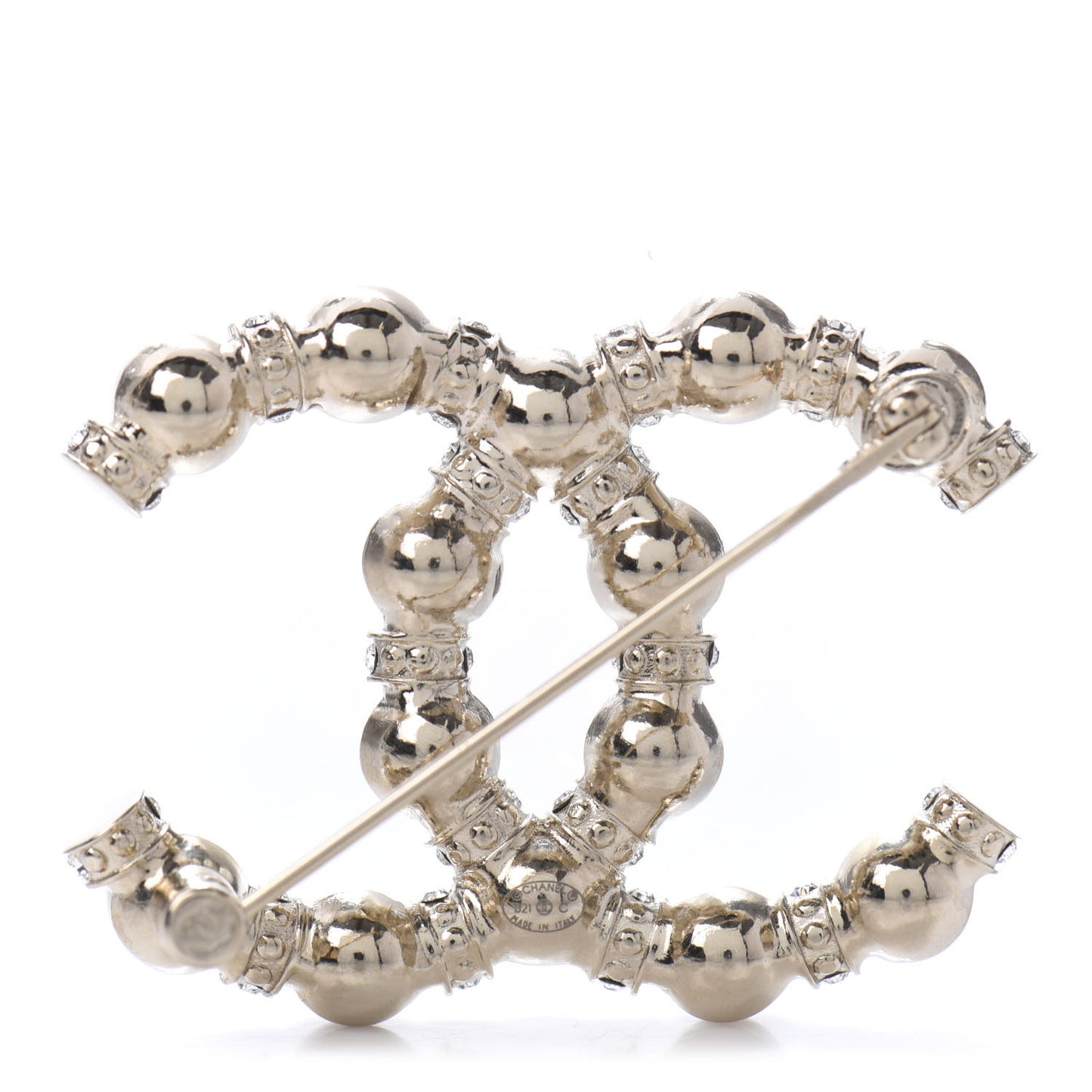 Pearl Crystal Nefertiti CC Brooch Gold