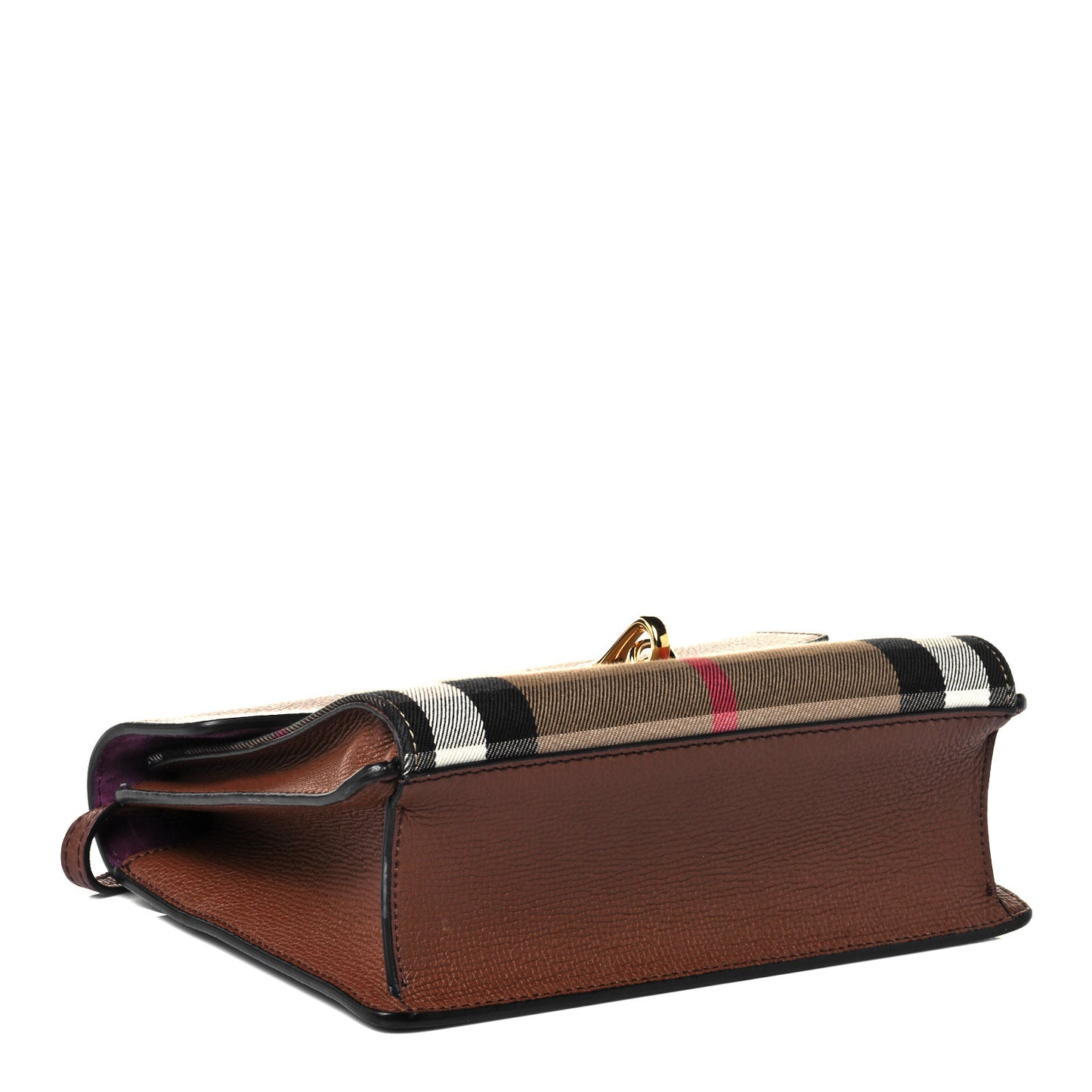 Derby Calfskin House Check Small Macken Crossbody Bag Tan