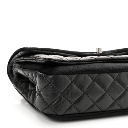 Chanel Aged Calfskin Miss Pony Fur Medium Flap Black 8 of 9