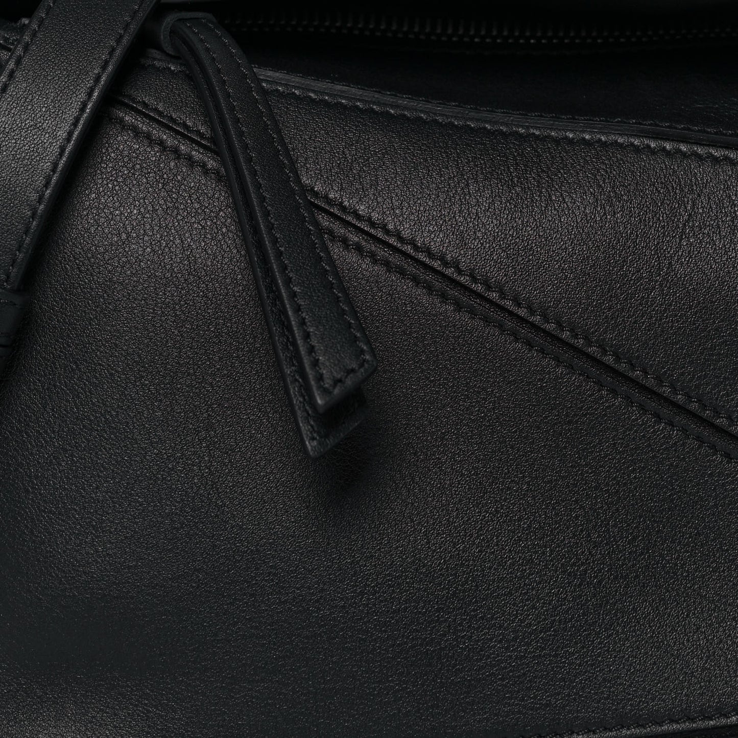 Calfskin Small Puzzle Bag Black
