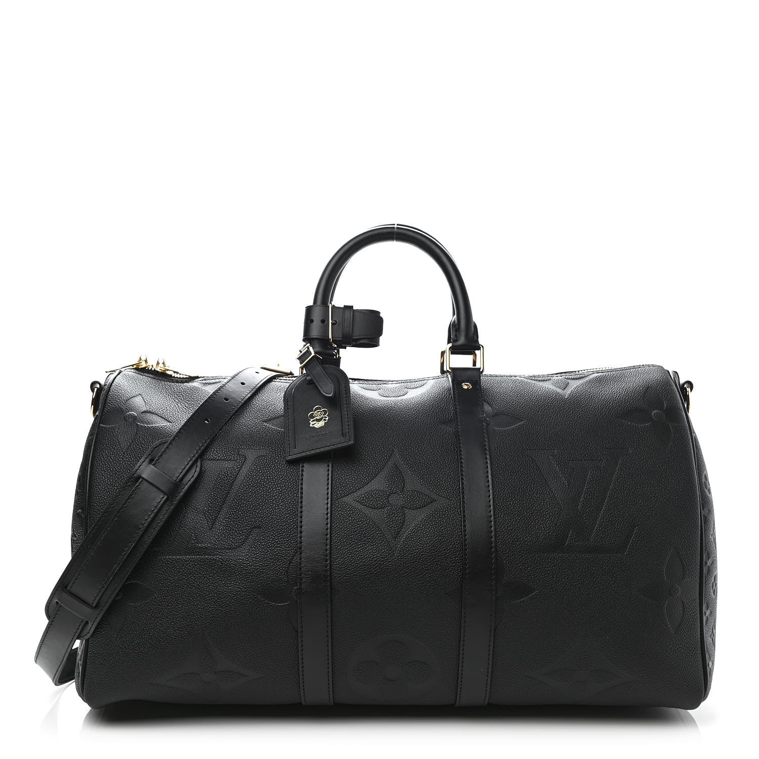 Louis Vuitton Empreinte Monogram Giant Keepall Bandouliere 45 Black 1 of 10