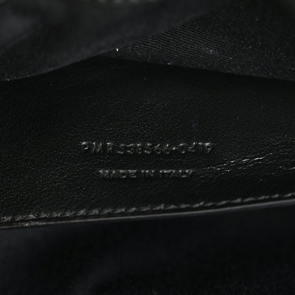 Saint Laurent Crinkled Calfskin Matelasse Monogram Baby Niki Chain Satchel Black 7 of 10